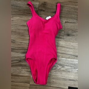 Time and Tru Pink Bodysuit Swimwear